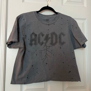 AC/DC Grey Splatter Tee